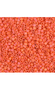 Miyuki delica beads 10/0 - Matted opaque orange ab DBM-872